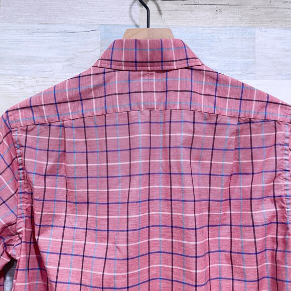 J Crew 120s 2 Ply Ludlow Dress Shirt Red Spread Collar Career Work Mens Small - Picture 4 of 6
